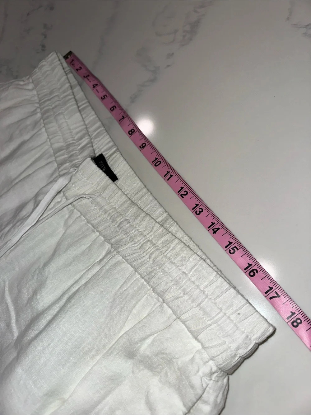 J. CREW SIZE XL~ CRISP WHITE 100% LINEN FULLY LINED PANTS BEACH SUMMER TROUSERS